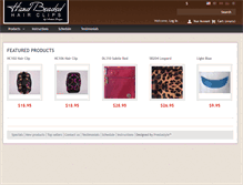 Tablet Screenshot of handbeadedhairclips.com